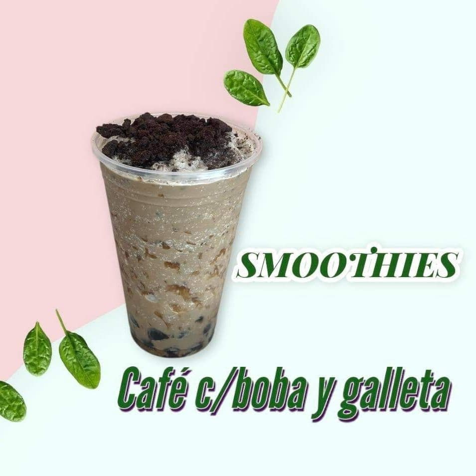 Smoothie de Cafe con Chocolate, Galleta y Boba