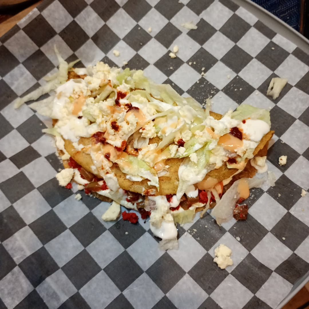 Quesadilla de papa con chorizo