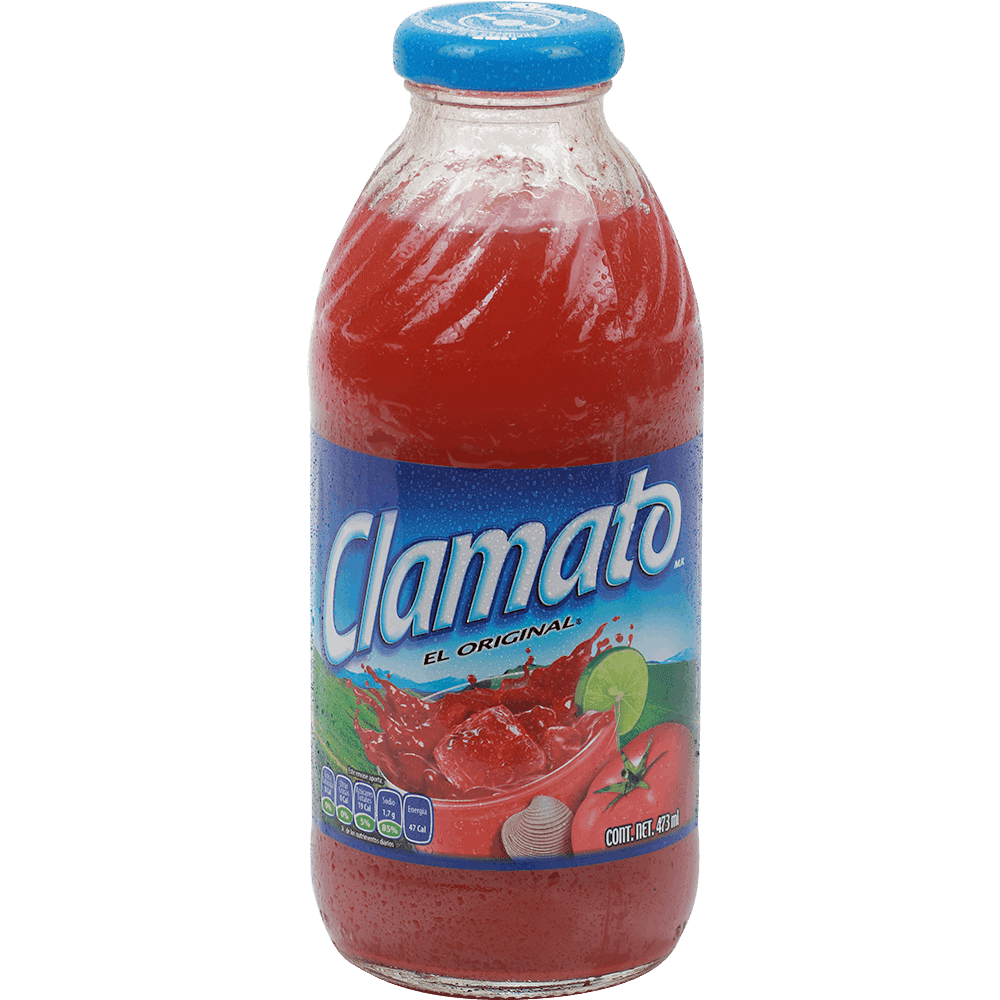 JUGO CLAMATO 473 ML BOTELLA TOMATE Y ALMEJA