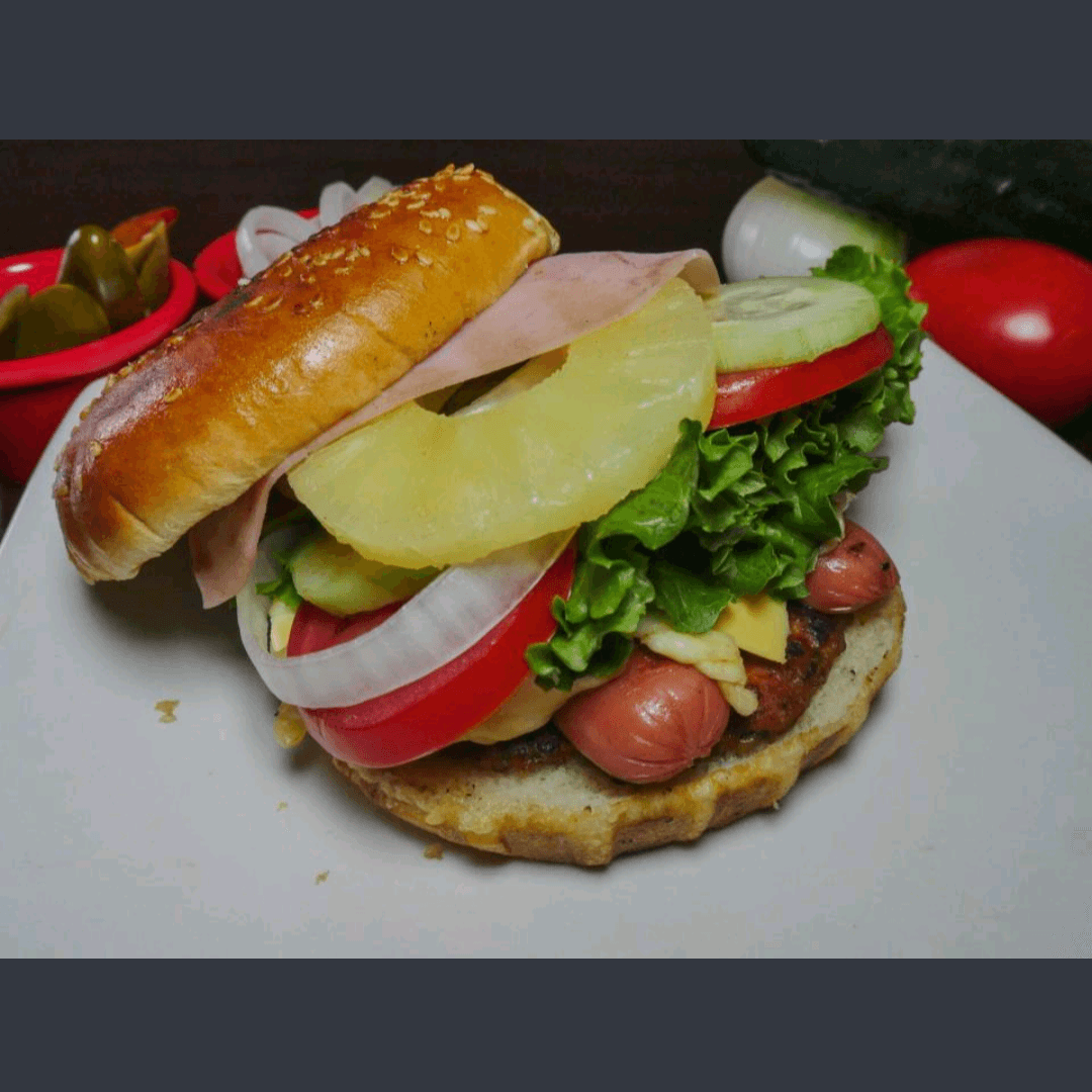 Hamburguesa Hawaiana de Carne