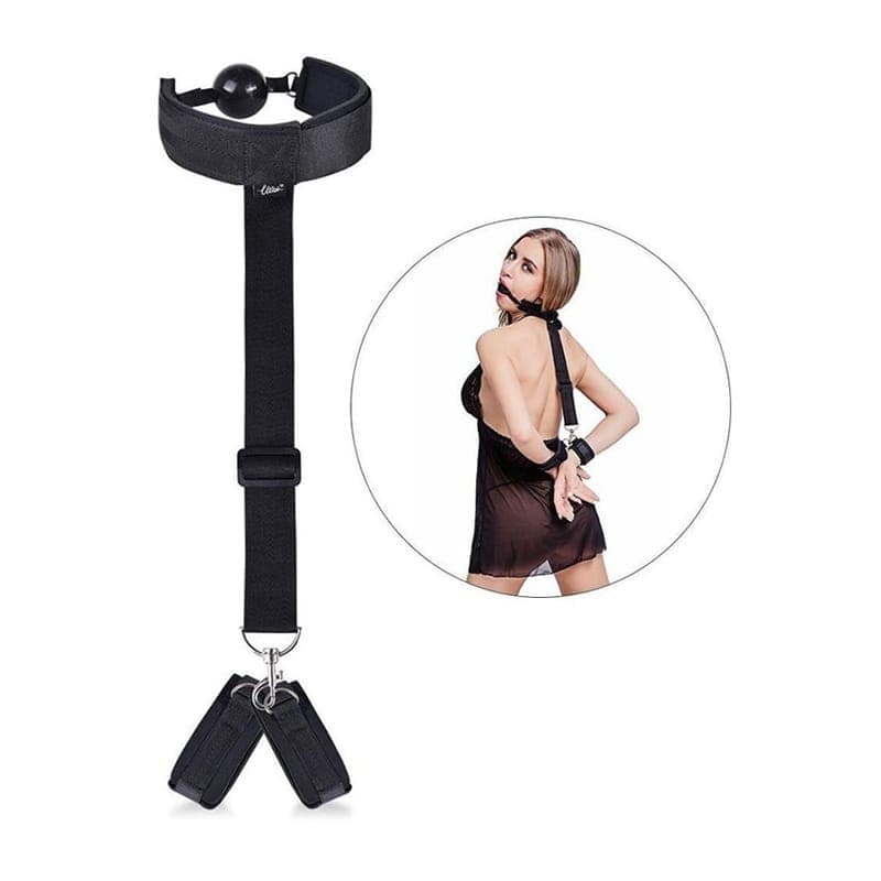 Sometedor fetiche mordaza y esposas bdsm bondage