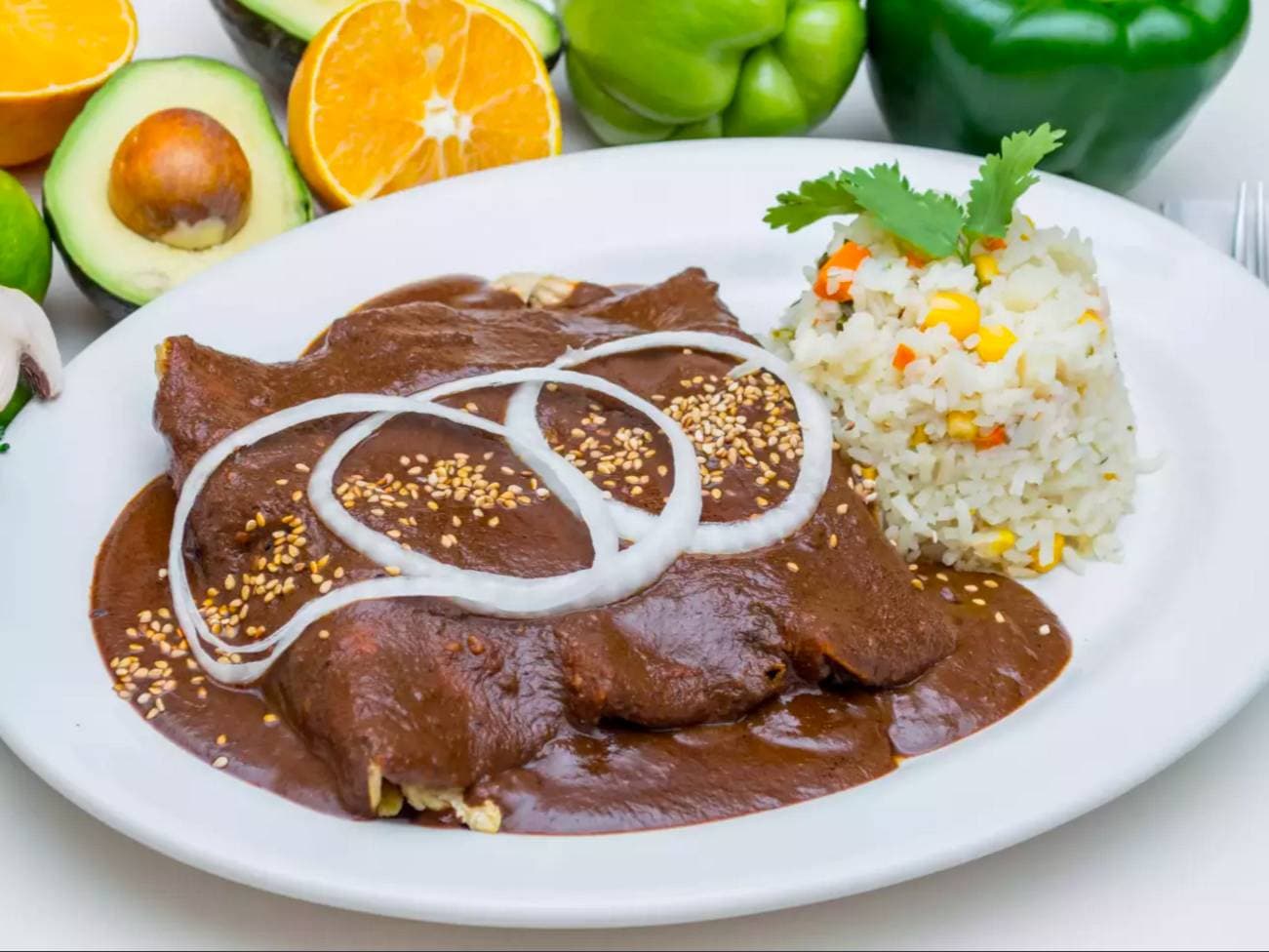 Enchiladas de Mole.