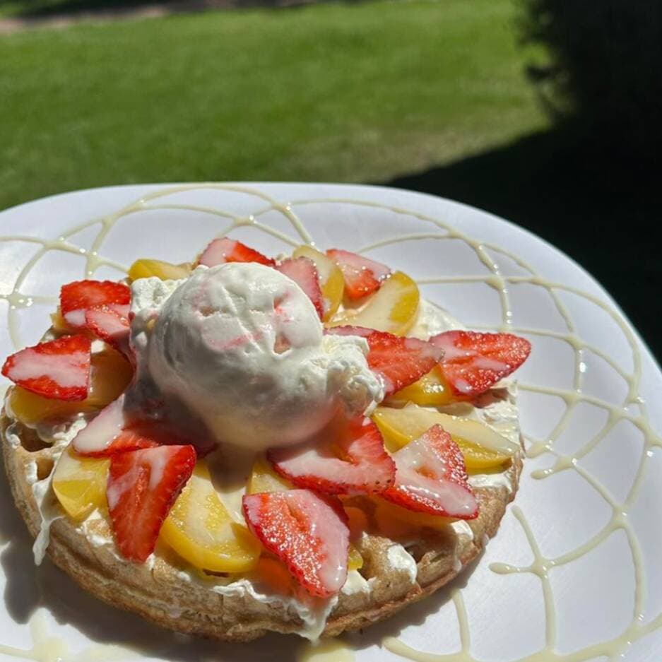 Strawberry Cheese Waffle