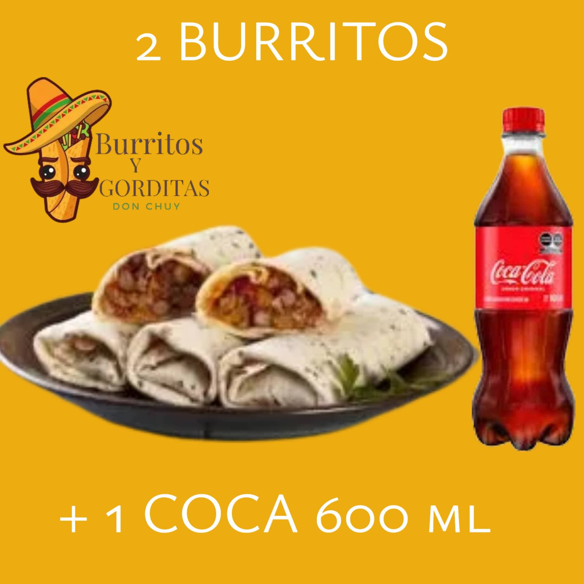 COMBO 2 BURRITOS + COCA 600 Ml