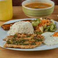 Menú con Cerdo a la Plancha