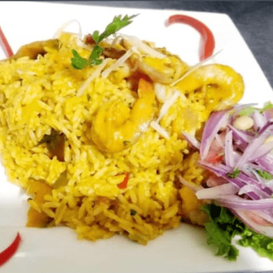 Arroz con Mariscos Menú Marino