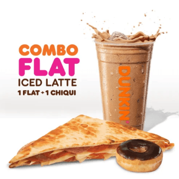 Combo Dunkin Flat Ice Latte