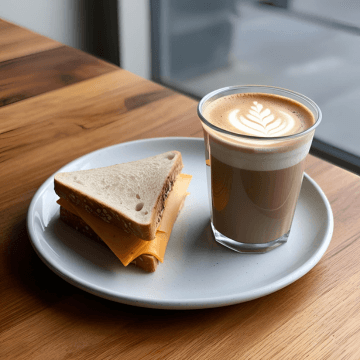 Latte + Sandwich