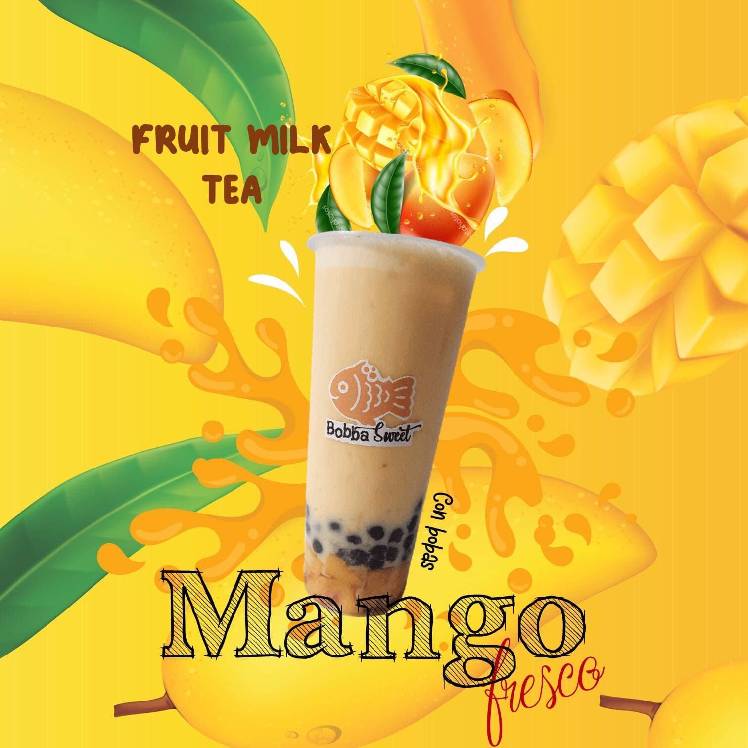 Fruit Milk Tea Mango