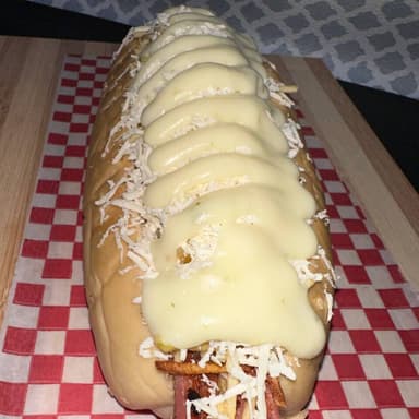 Perro Sencillo Gratinado + Papas Fritas