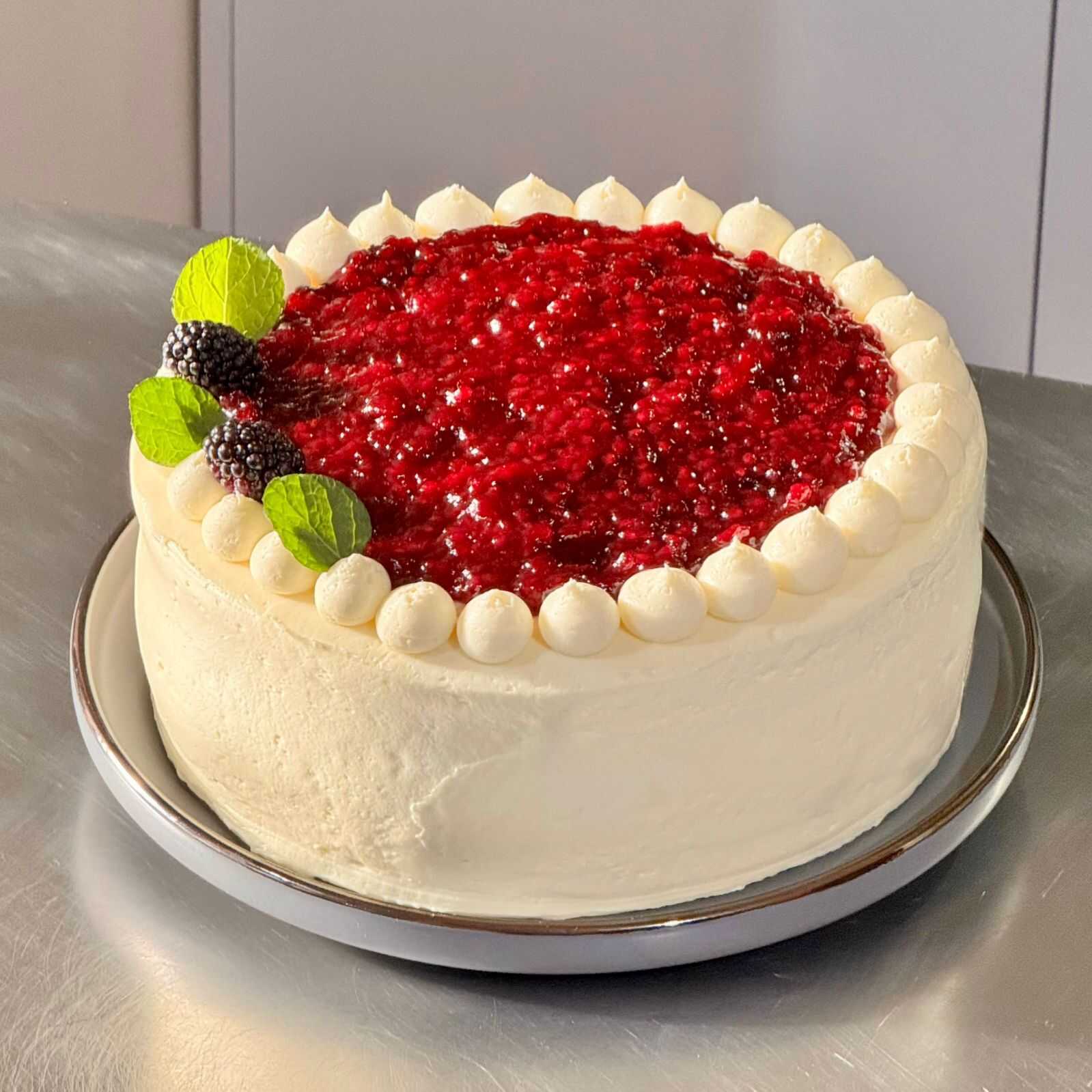 Pastel Gourmet Zarzamora Relleno De Cheesecake 6