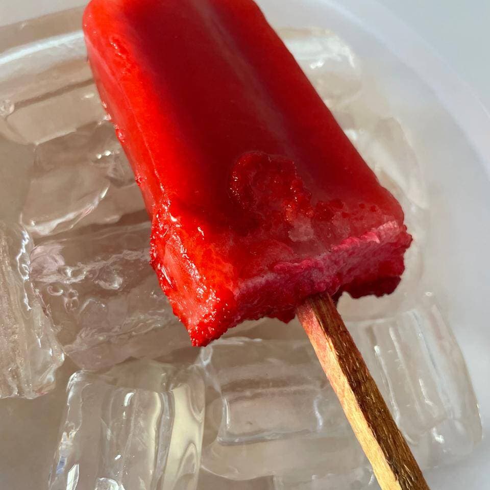 Paleta de Fresa con Crema