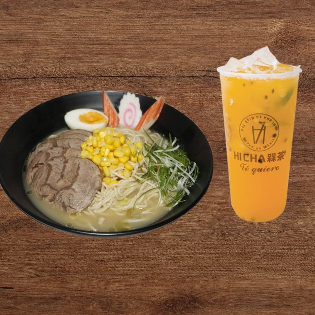 Combo Ramen Chamberete y Te con Maracuyá