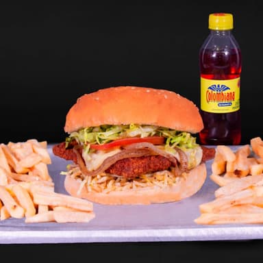 Hamburguesa Sencilla + Francesa + Gaseosa