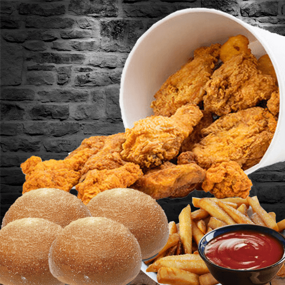Cubeta Pollo Frito 8 Piezas