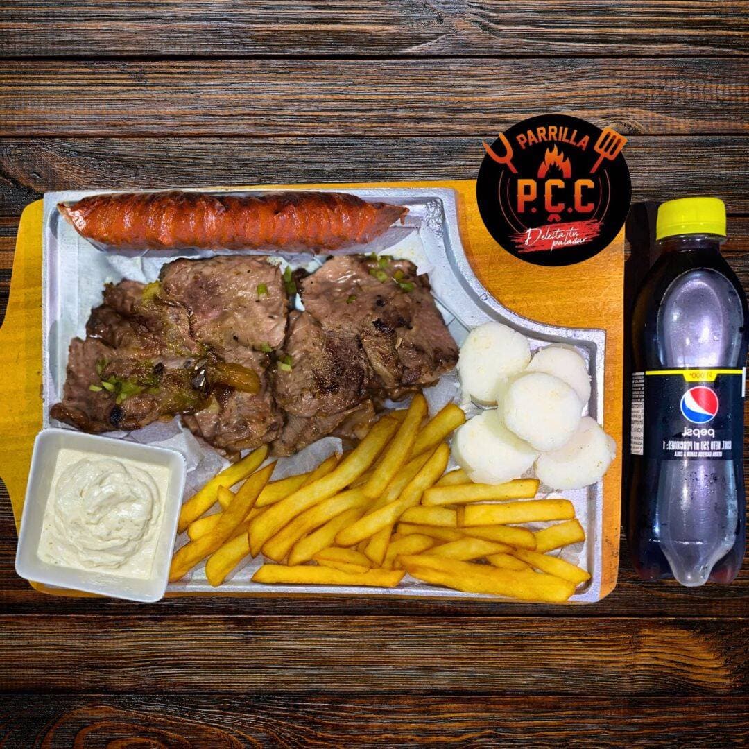 COMBO CARNE, CHORIZO, PAPAPA FRANCESA, GASEOSA PER