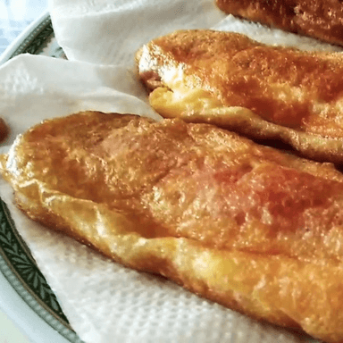 Taco de Rollito de Jamón Relleno de Queso