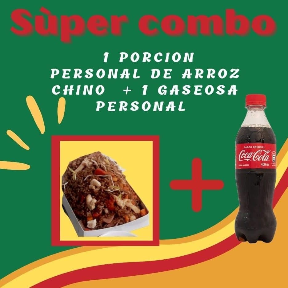 Arroz Chino PersonalCon Gaseosa 400ml