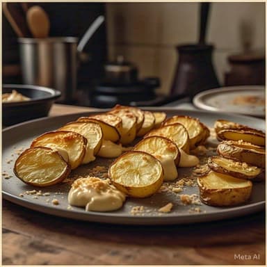 Papas 100% Naturales en Rodajas con Crema y Queso