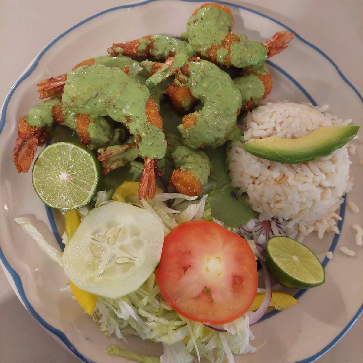 Camarones en Crema de Cilantro