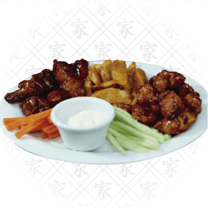 ALITAS Y BONELESS + ( MEDIO LITRO DE TE )
