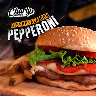 Burger Pepperoni con Papas