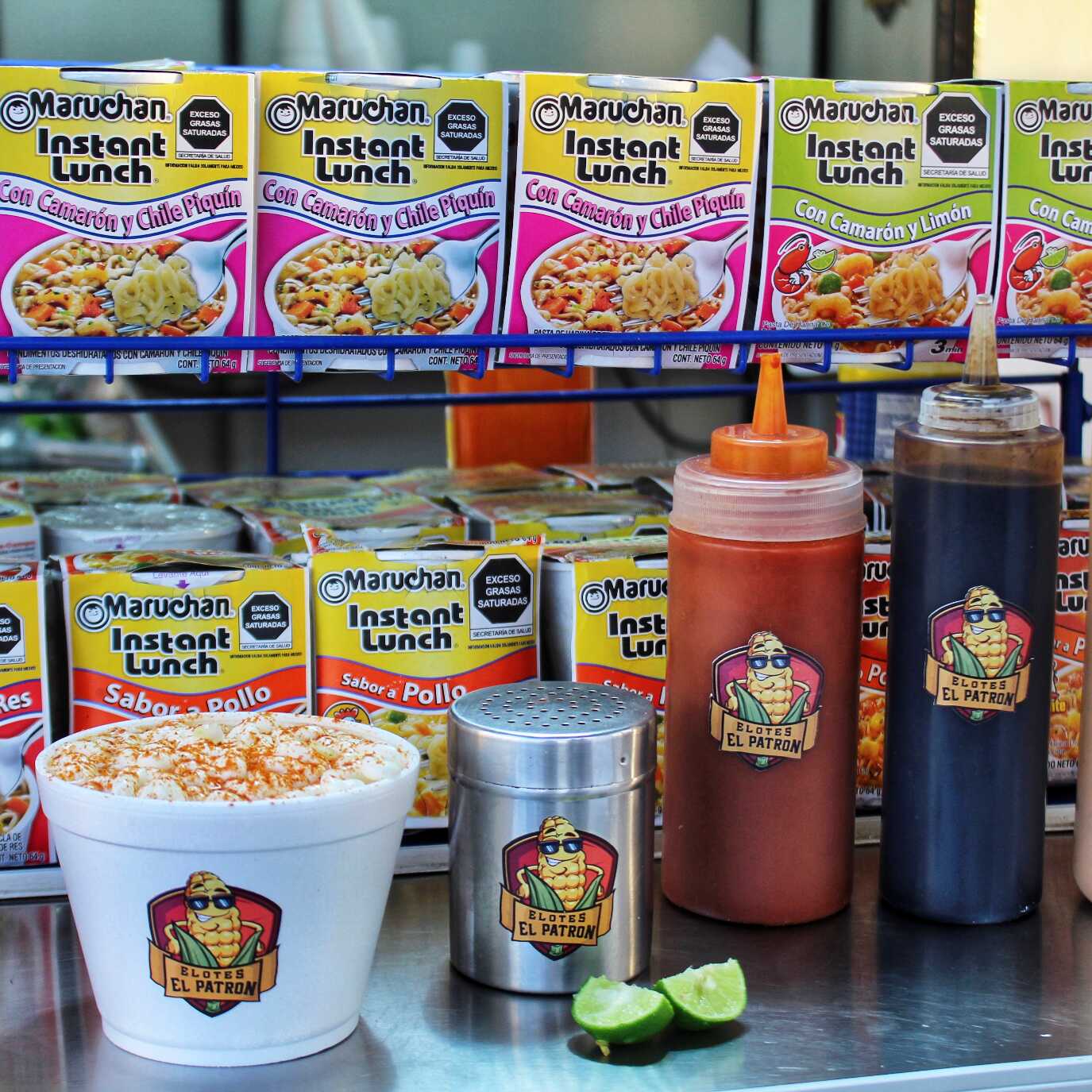 Maruchan con Elote