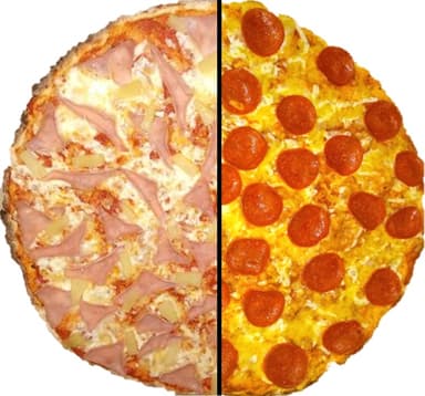 Pizza 1/2 Haw 1/2 Peppe