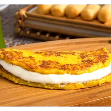 Cachapa con medio queso de mano