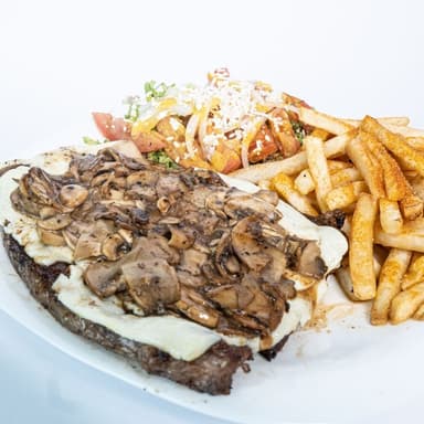 Churrasco Queso Champiñones