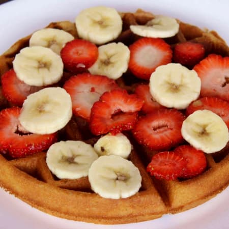 Waffle de NUTELLA - Fresas y Plátano