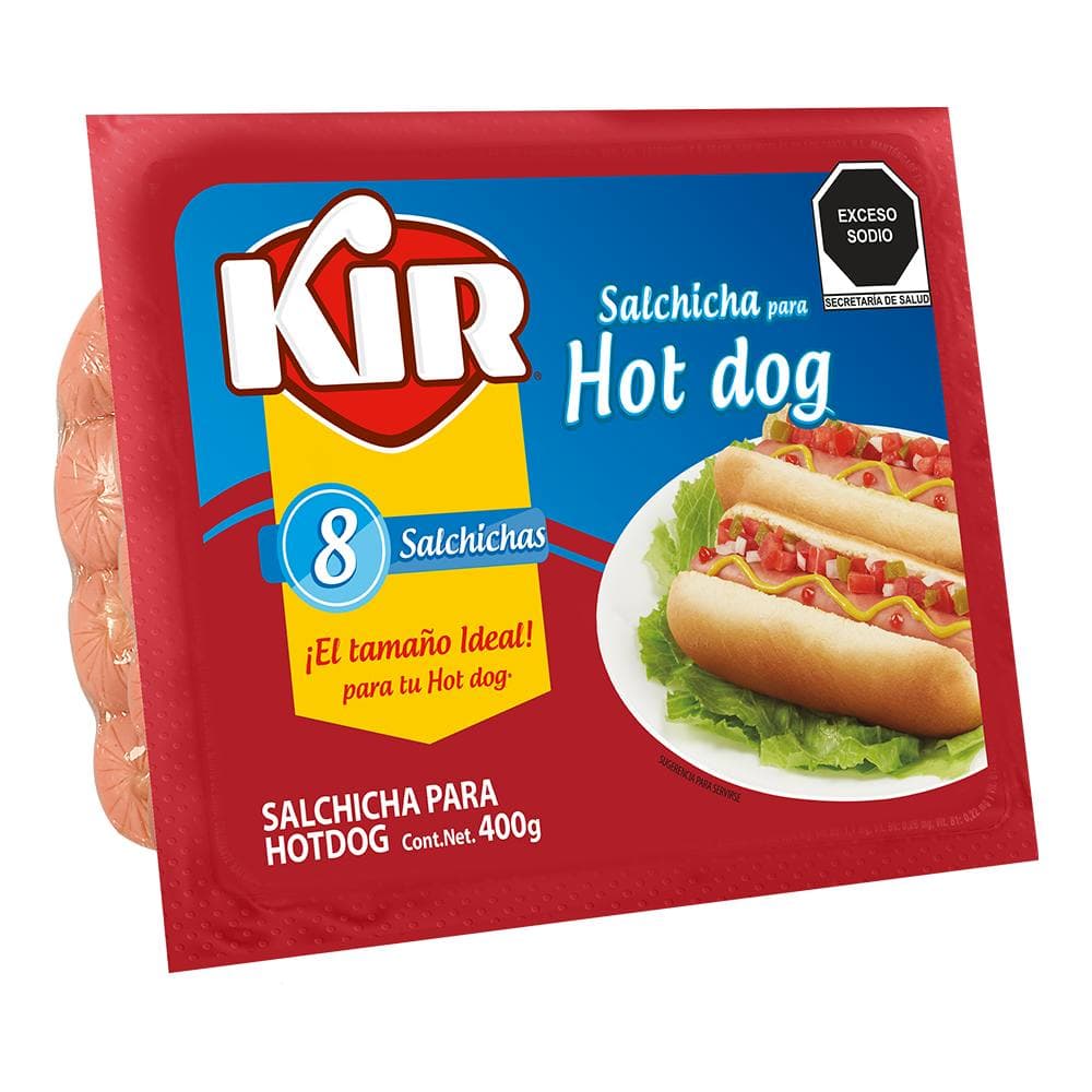 SALCHICHA HOTDOG PAVO KIR 400G
