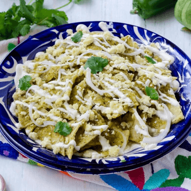 Chilaquiles verde con barbacoa