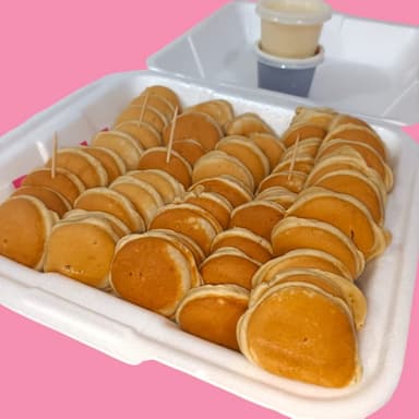 50 Mini Pancakes 2 Topping(Mezcla 100% Casera)