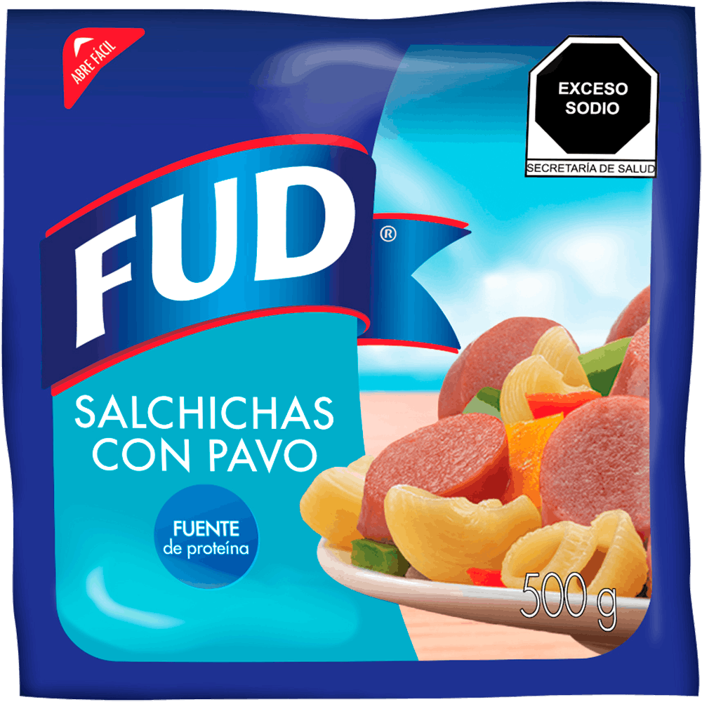 Salchicha de pavo Turkey Line Fud 500 gr paquete