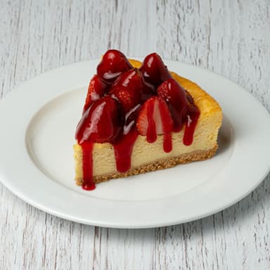 Pastel de queso con fresas