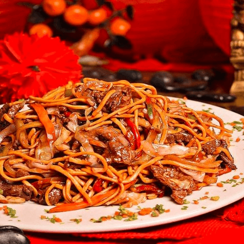 Lo Mein con Camarones