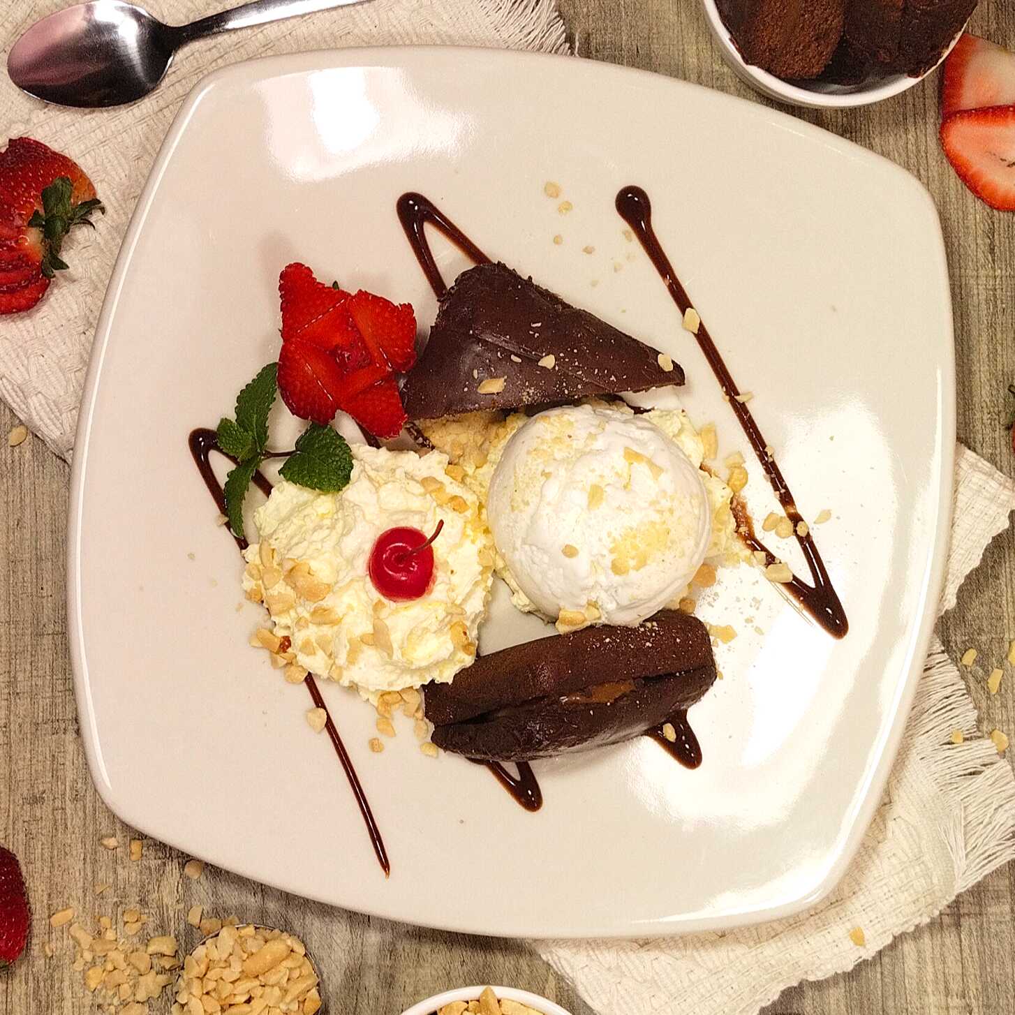 Brownie con Helado.