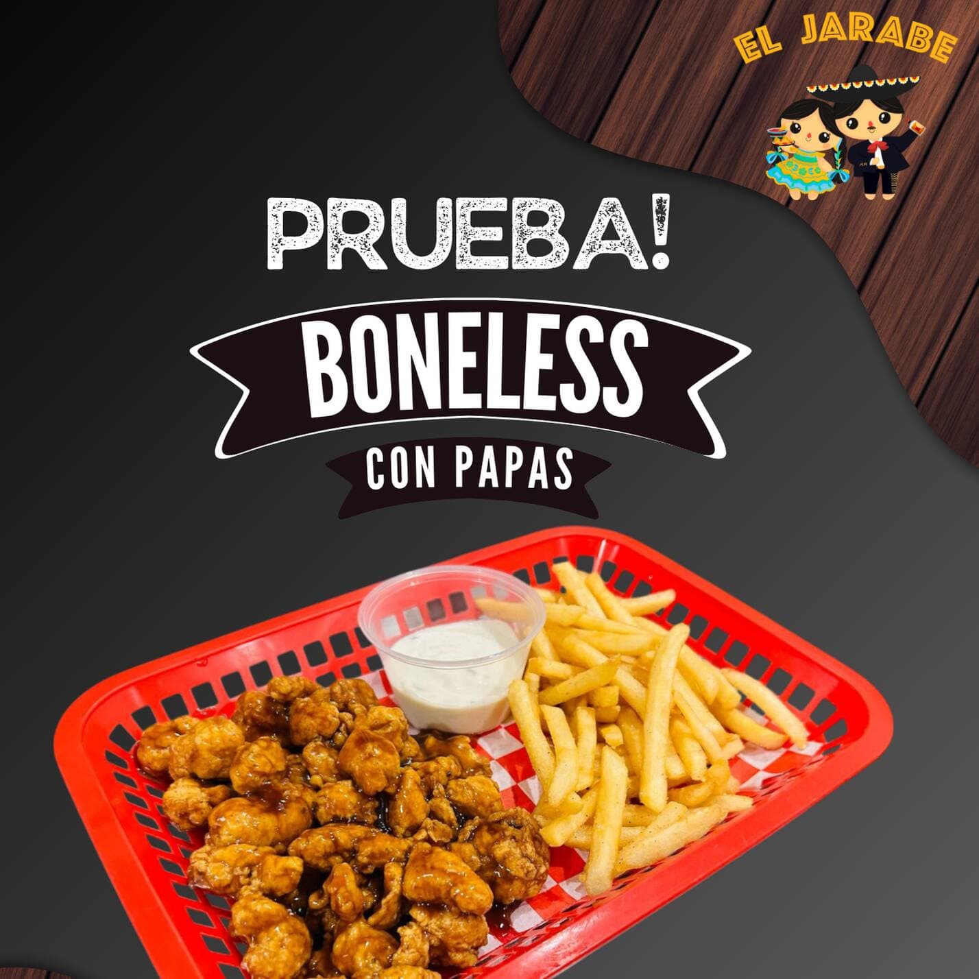 COMBO BONELESS + PAPAS + BEBIDA