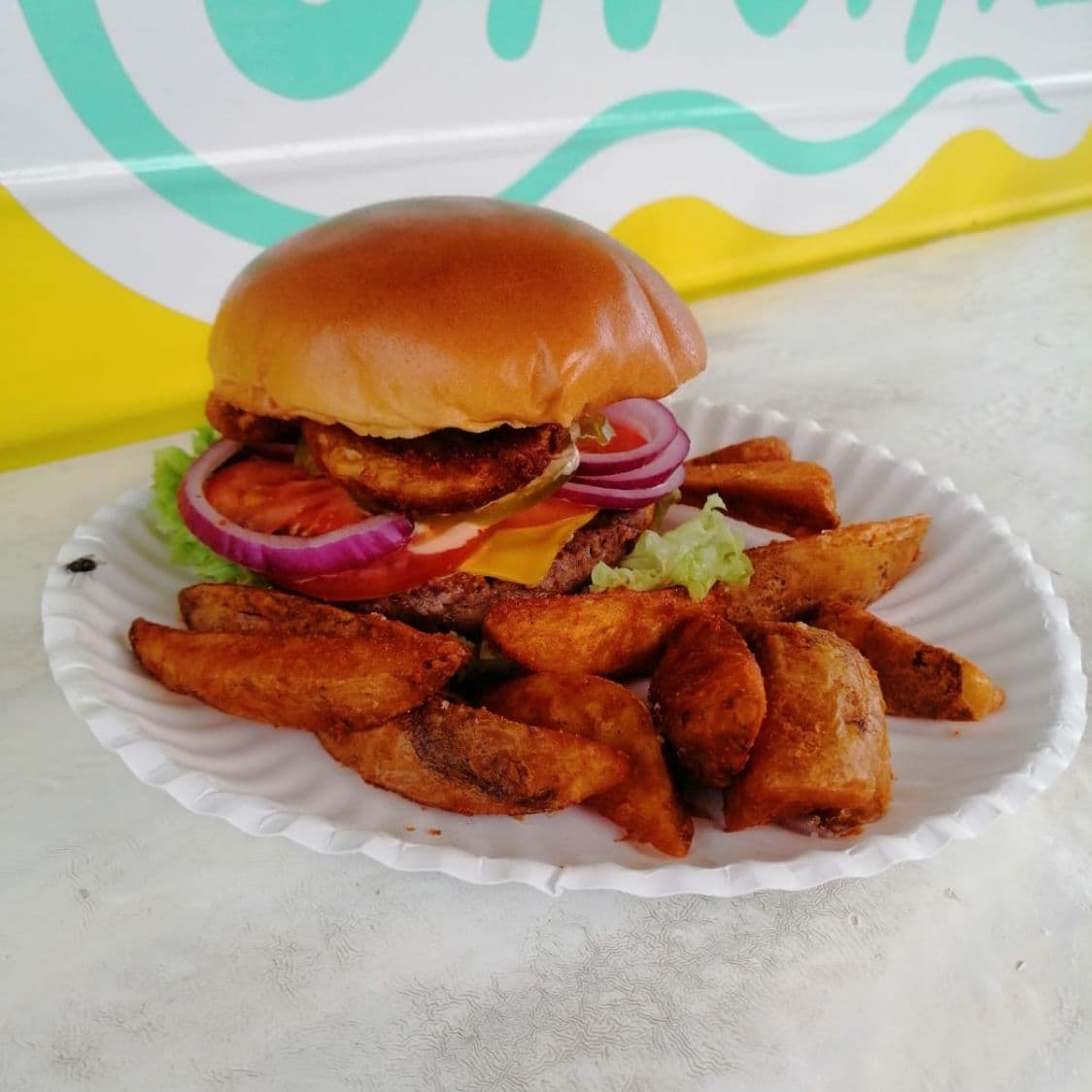 Burger Vegetariana + Papas a la Francesa
