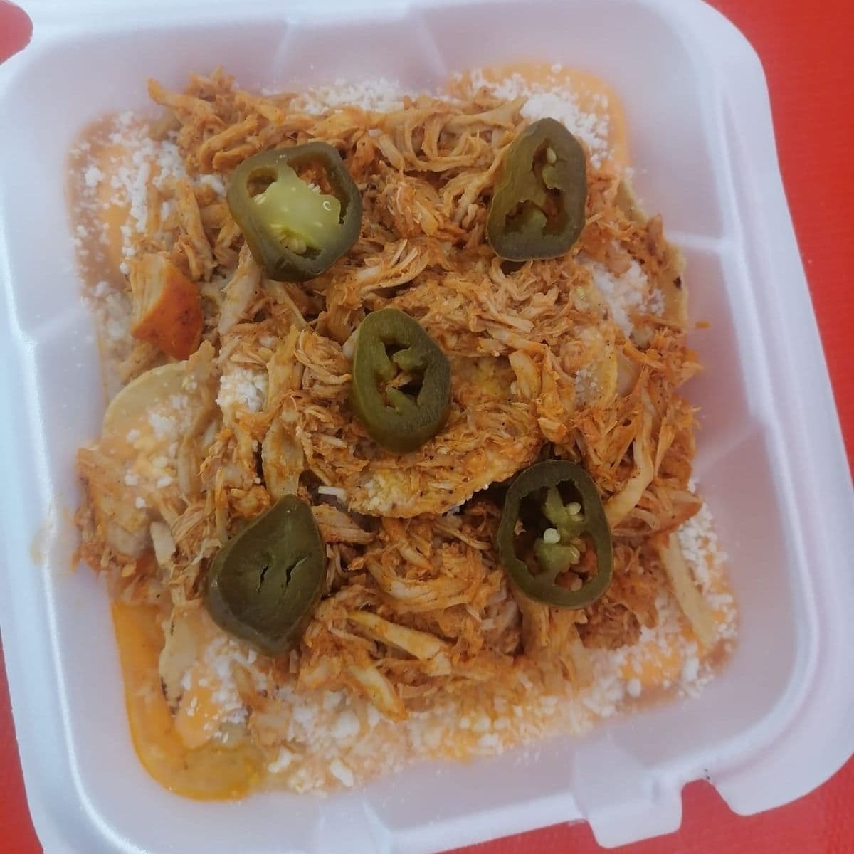 Orden de Nachos con Cochinita
