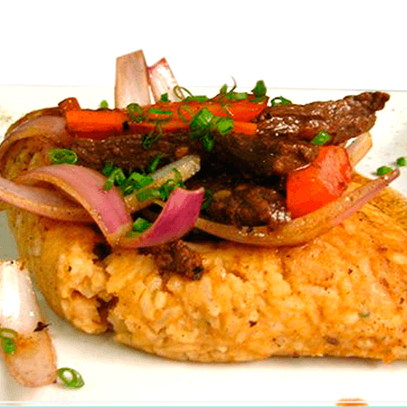 Tacú Tacú con Lomo Fino Saltado