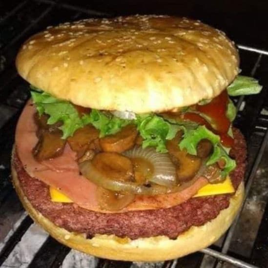 Hamburguesa Con Champiñon