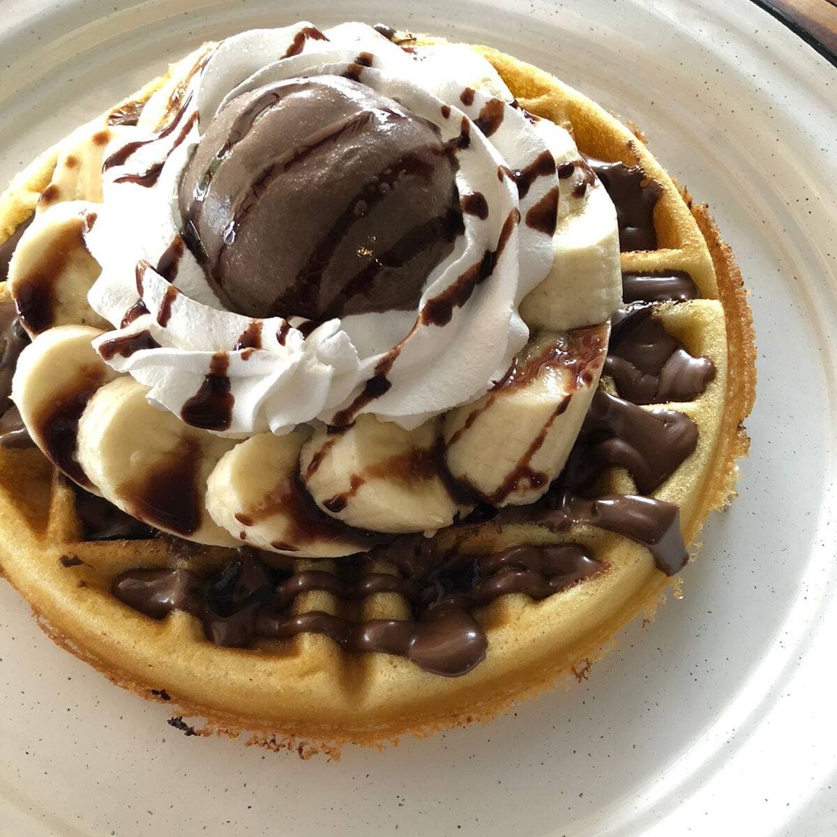 Waffles Nutella y Platano