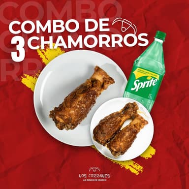 Combo 3 Chamorros Adobados + Refresco 1.5 Lt Prom