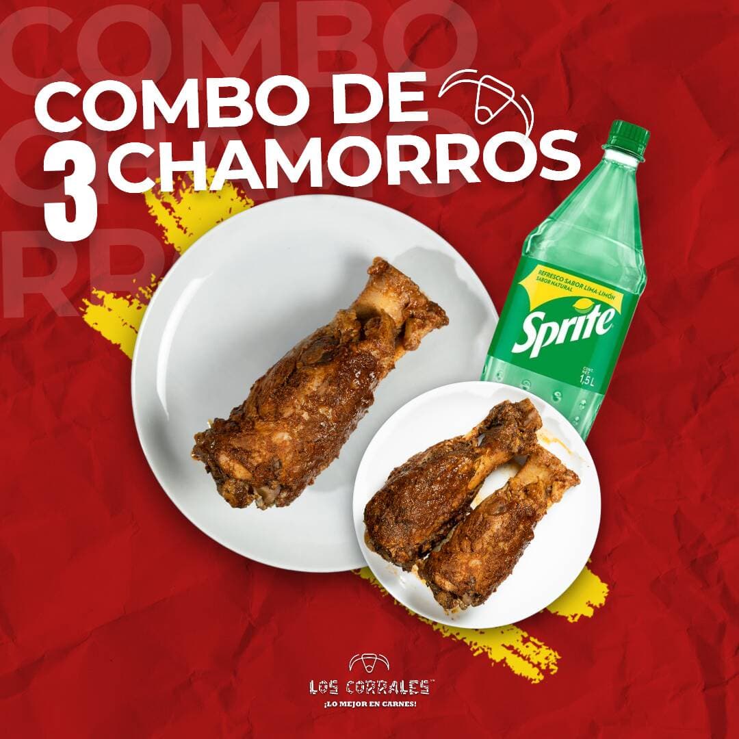 Combo 3 Chamorros Adobados + Refresco 1.5 Lt Prom
