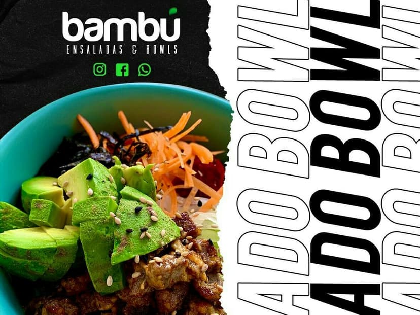 Bambu bowls asiáticos y ensaladas