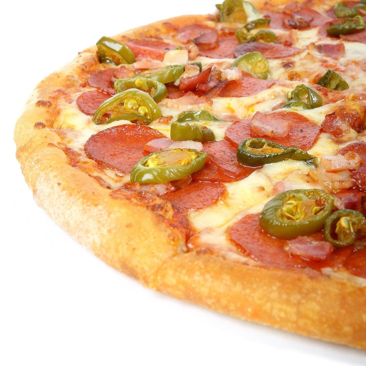 pizza grande peperonni con jalapeños