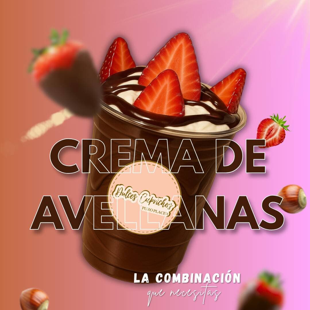 Fresa con Crema con Crema de Avellanas