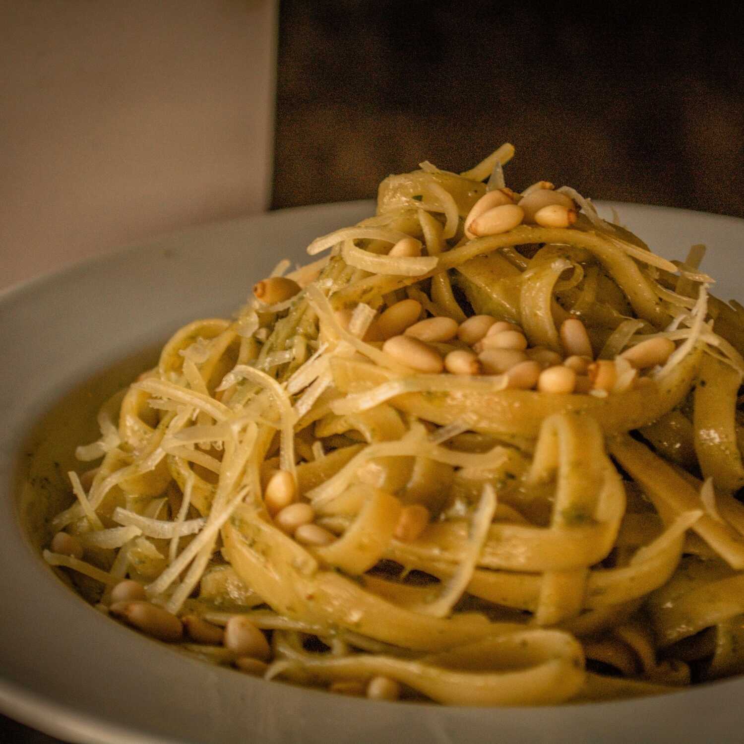 Fetuccini al pesto